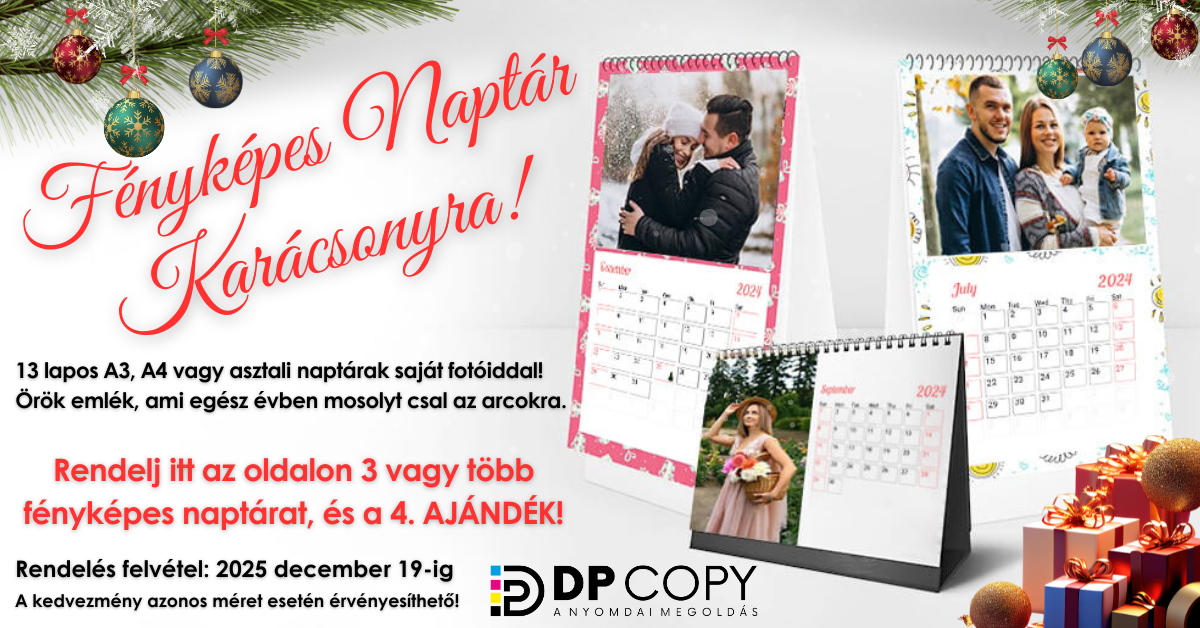 Fényképes naptár Karácsonyra